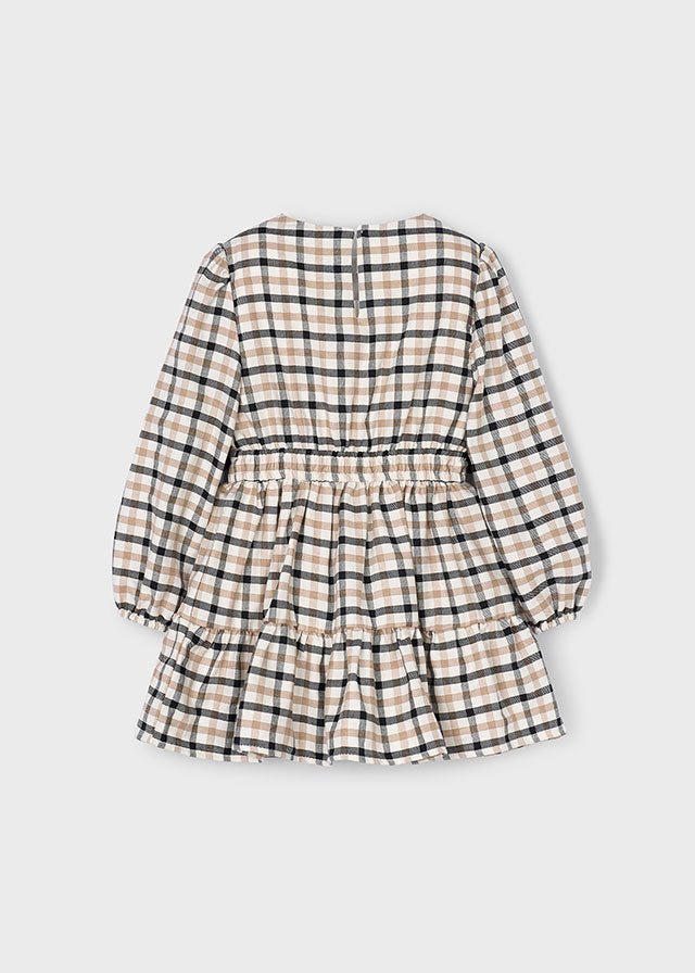 Girls Plaid Cotton Dress with Bows