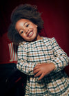 Girls Plaid Cotton Dress with Bows