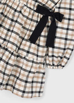 Girls Plaid Cotton Dress with Bows