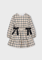 Girls Plaid Cotton Dress with Bows