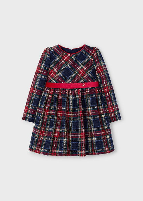 Girls' Plaid Dress with Belt (Mayoral)