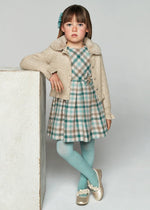 Girls' Plaid Dress with Bow (Mayoral)