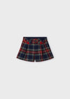 Girls' Plaid Shorts with Decorative Buttons (Mayoral)