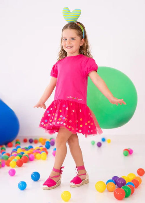 Girls Polka Dot Tulle Skirt Dress