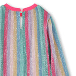 Girls Rainbow Pleated Sequin Dress (Billieblush)