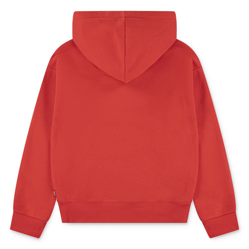 Girls Red Batwing Logo Hoodie