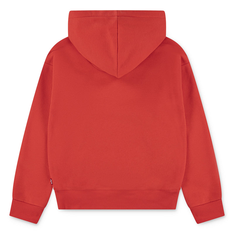 Girls Red Batwing Logo Hoodie