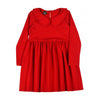 Girls Red Christmas Dress Peter Pan Collar (GT atut)