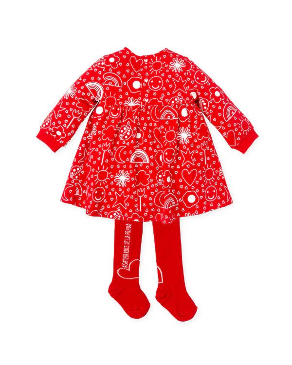 Girls Red Cotton Dress Set (Agatha Ruiz de la Prada)