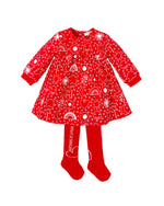 Girls Red Cotton Dress Set (Agatha Ruiz de la Prada)