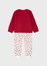 Girls Red Festive Christmas Pyjamas