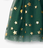 Girls Red & Green Festive Dress