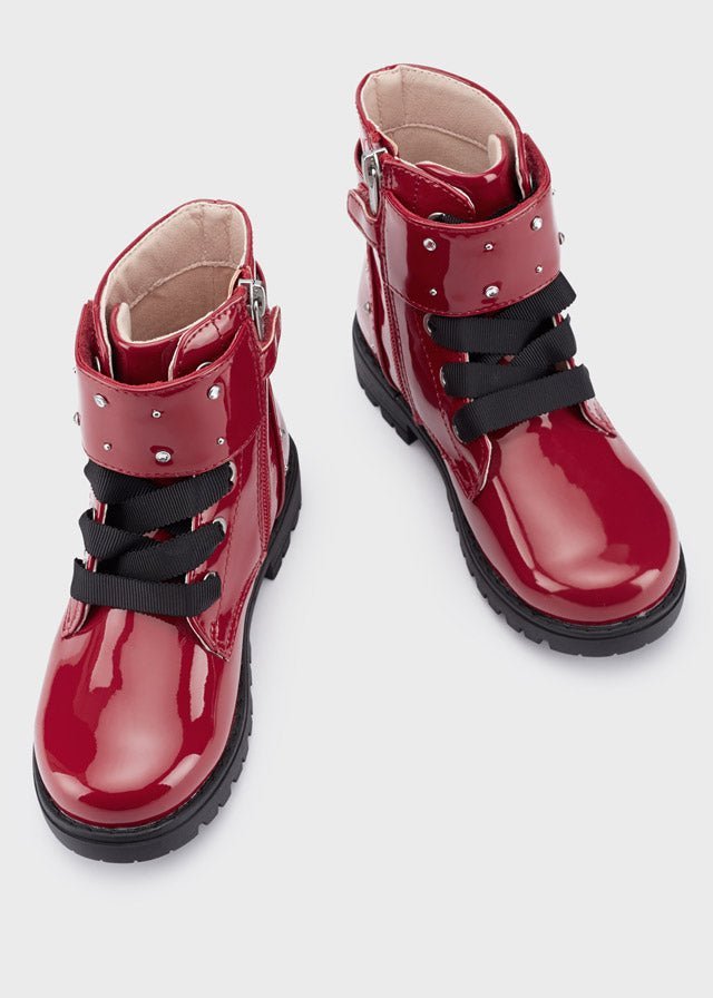 Girls Red Patent Ankle Boots (Mayoral)