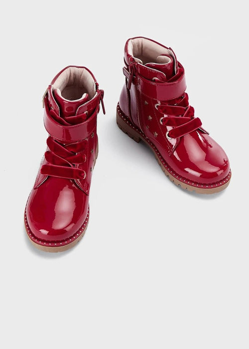 Girls Red Patent Faux Leather Boots (mayoral)