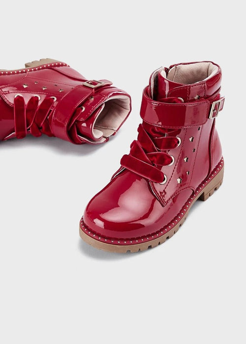 Girls Red Patent Faux Leather Boots (mayoral)