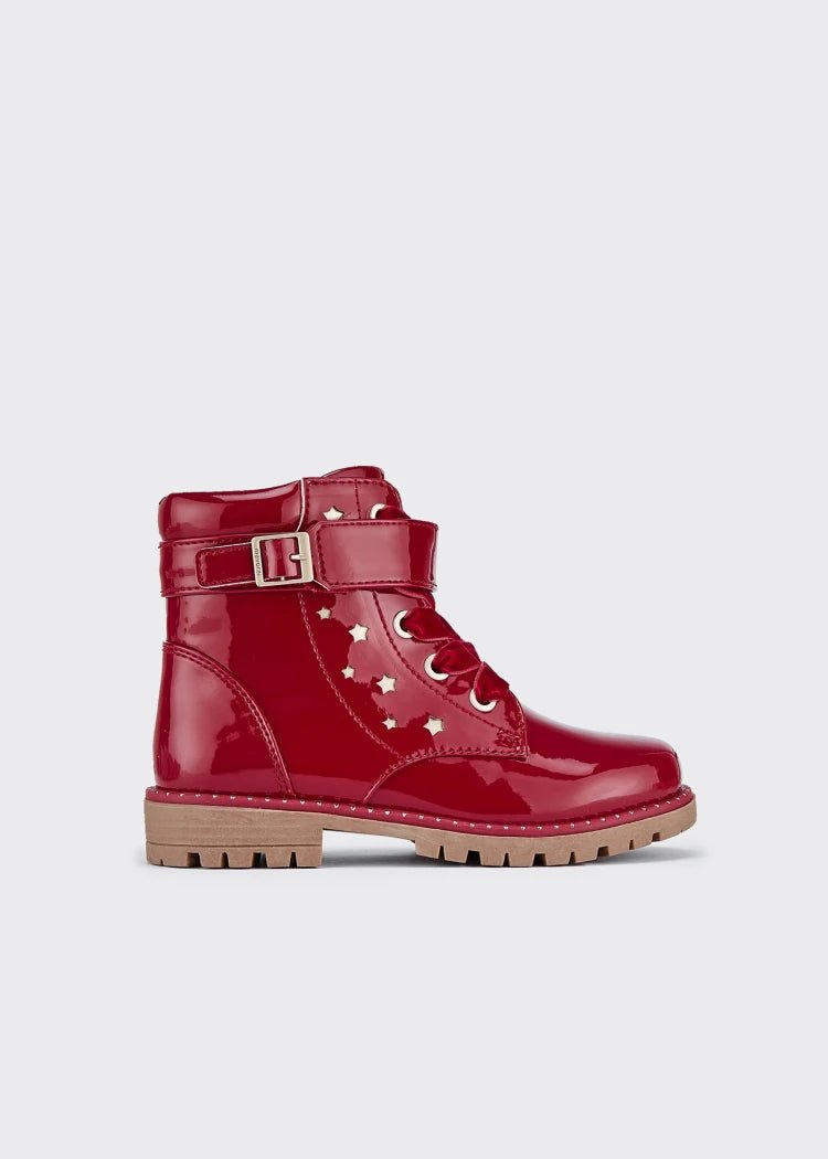 Girls Red Patent Faux Leather Boots (mayoral)