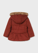 Girls Red Peplum Puffer Coat (mayoral)