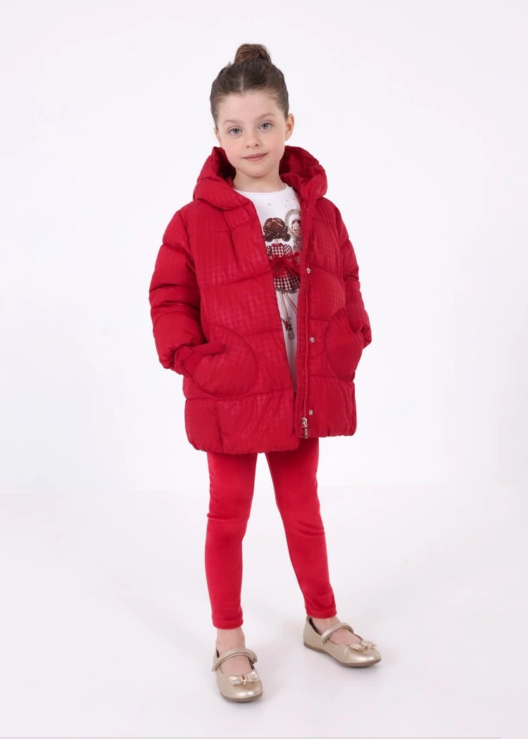 Girls Red Puffer Coat (mayoral)