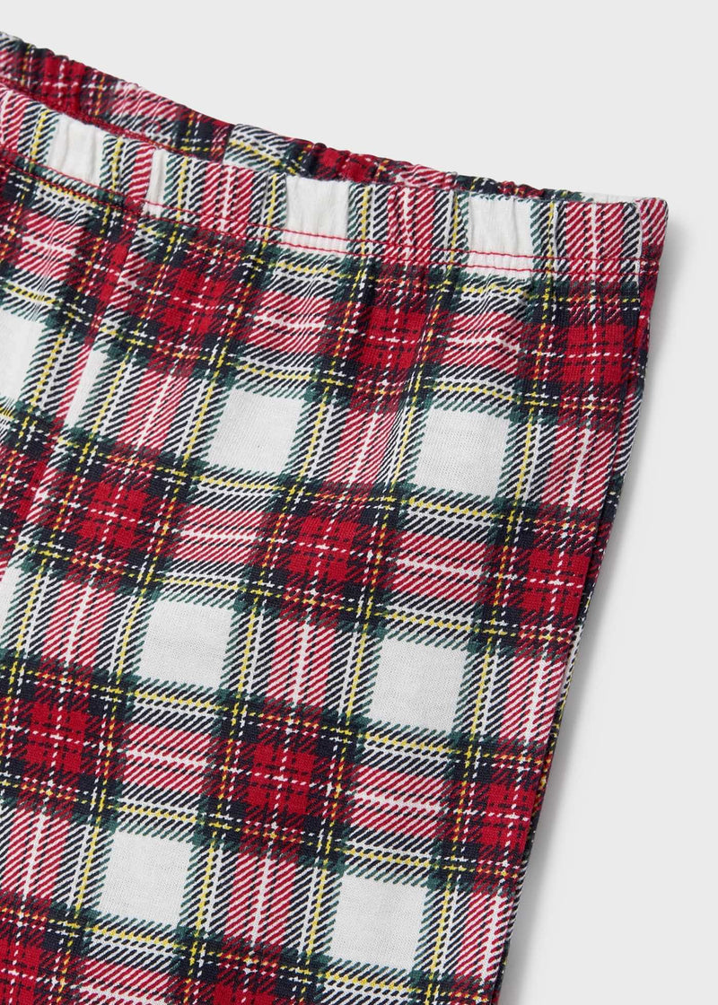 Girls Red Tartan Christmas Pyjamas