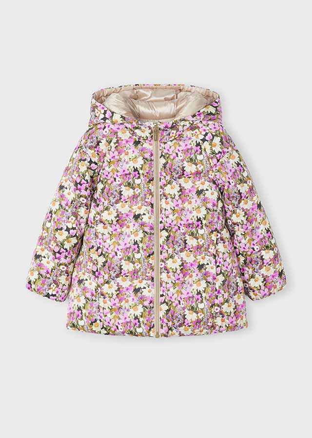 Girls' Reversible Floral Padded Coat (Mayoral)