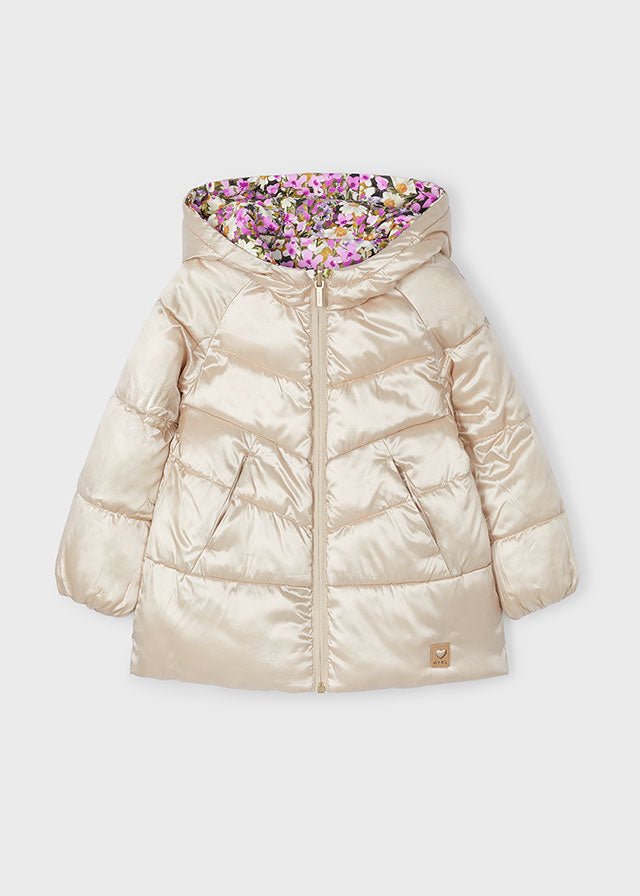 Girls' Reversible Floral Padded Coat (Mayoral)