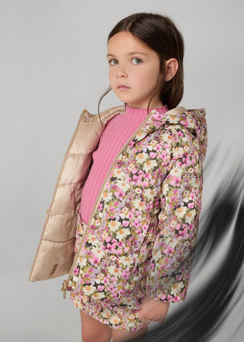 Girls' Reversible Floral Padded Coat (Mayoral)