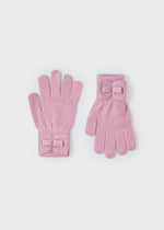 Girls' Rose Knit Gloves