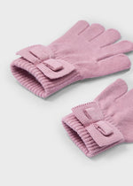 Girls' Rose Knit Gloves