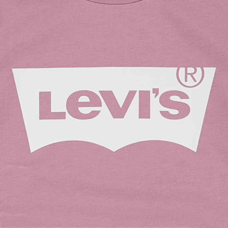 Girls Rose Pink Long Sleeve Batwing Logo T-Shirt