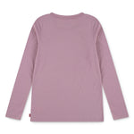 Girls Rose Pink Long Sleeve Batwing Logo T-Shirt