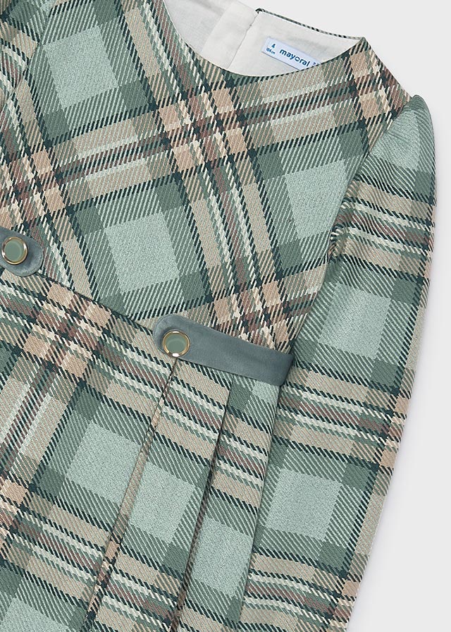 girls green plaid dress Sage – ModelID: 255