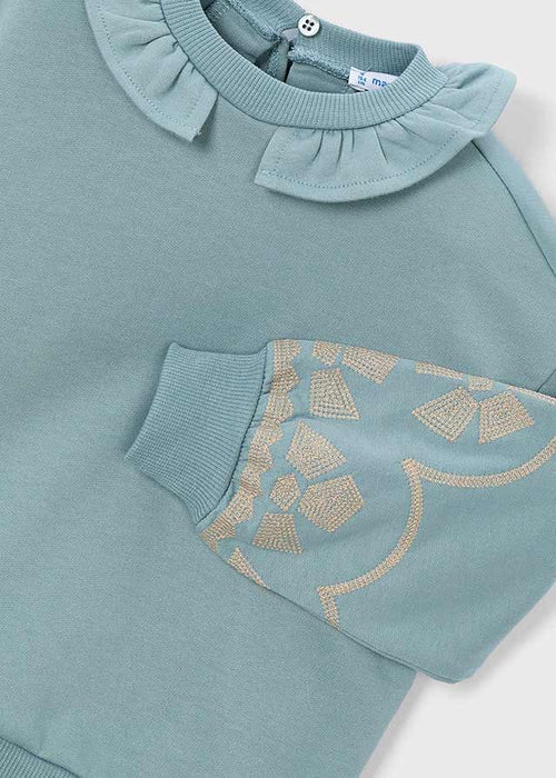Girls Sage Ruffled Collar Pullover