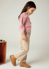 Girls' Sepia Corduroy Knit Pants