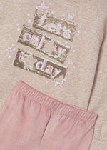 Girls' Sequin Sweatshirt & Velvet Leggings Set (Mayoral)