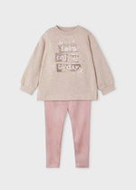 Girls' Sequin Sweatshirt & Velvet Leggings Set (Mayoral)