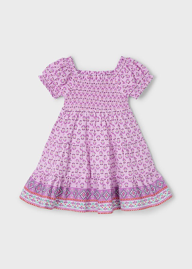 Girls Smocked Floral Dress