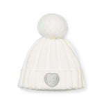 Girls Snow White Pom Pom Knitted Hat