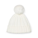 Girls Snow White Pom Pom Knitted Hat