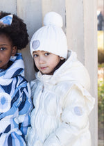 Girls Snow White Pom Pom Knitted Hat