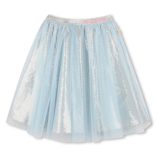 Girls Sparkling Mesh Skirt with Sequins