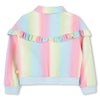 Girls Striped Ruffle Jacket