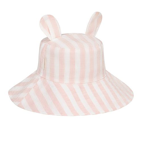 Girls Stripy Bunny Sun Hat