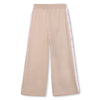 Girls Taupe Jogging Trousers with Sequin Side Stripes