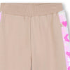 Girls Taupe Jogging Trousers with Sequin Side Stripes