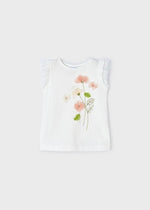 Girls Tulle Flower Top