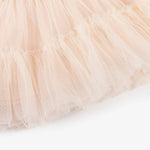 Girl's Tulle Overlay Short - Sleeve Dress