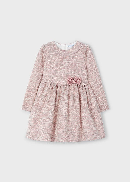 Girls' Tweed Dress with Flower Detail (Mayoral)