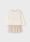 Girls Two - in - One Sequin Dress Set