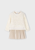 Girls Two - in - One Sequin Dress Set