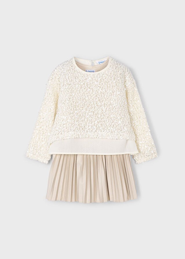 Girls Two - in - One Sequin Dress Set